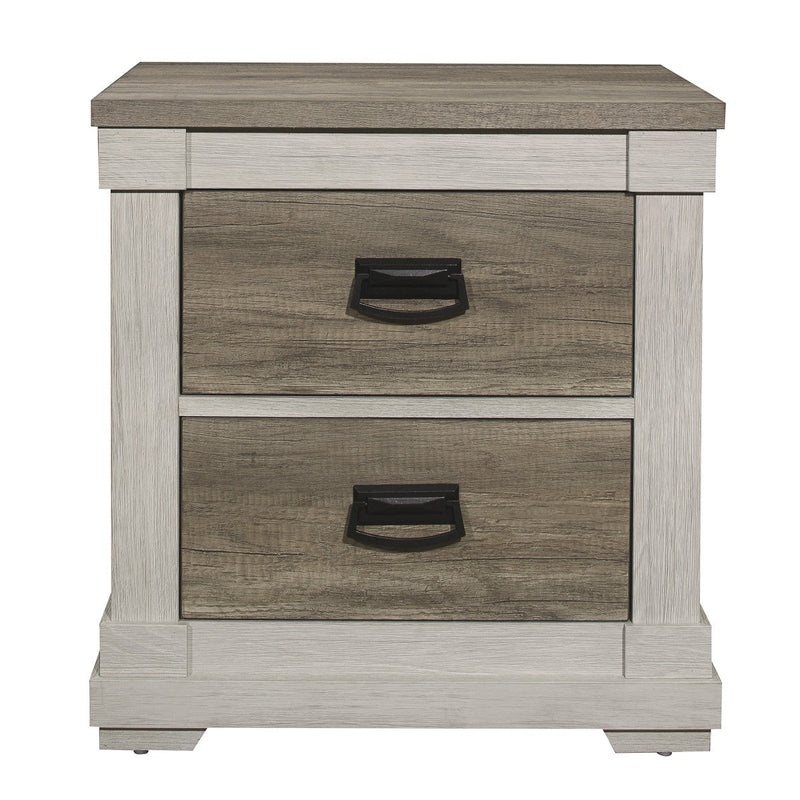 Arcadia Night Stand White/Weathered Grey - MA-1677-4