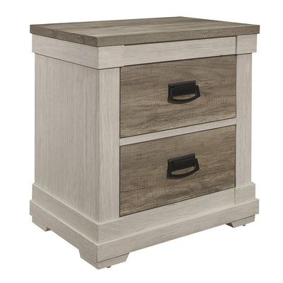 Arcadia Night Stand White/Weathered Grey - MA-1677-4