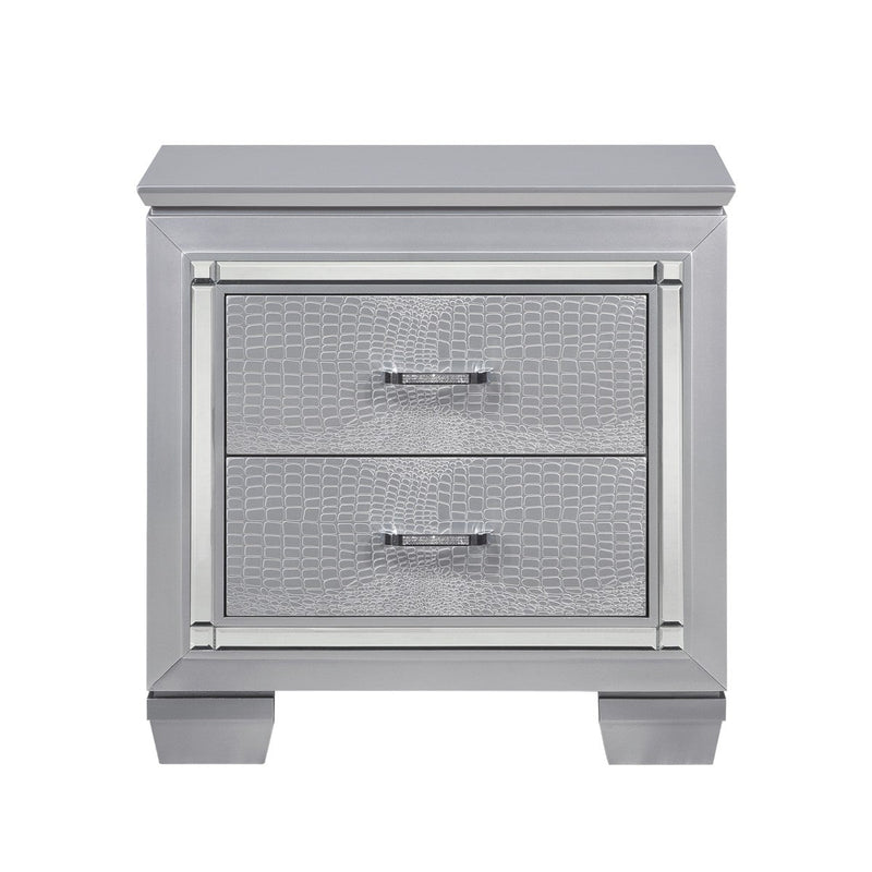 Allura Silver Night Stand, LED Lighting - MA-1916-4