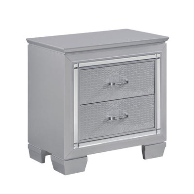 Allura Silver Night Stand, LED Lighting - MA-1916-4