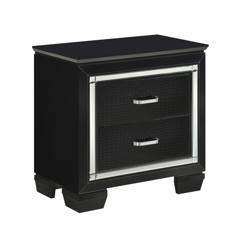 Allura Black Night Stand - MA-1916BK-4