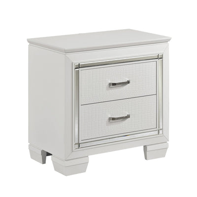 Allura White Night Stand, LED Lighting - MA-1916W-4