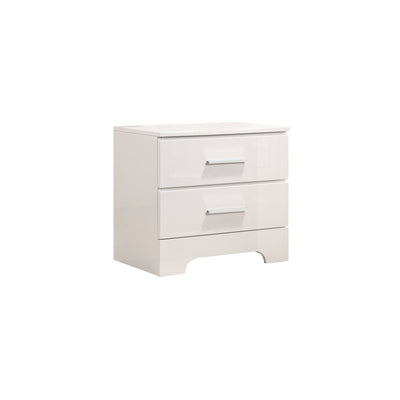 Carmen White Lacquer Nightstand - MA-4594WT