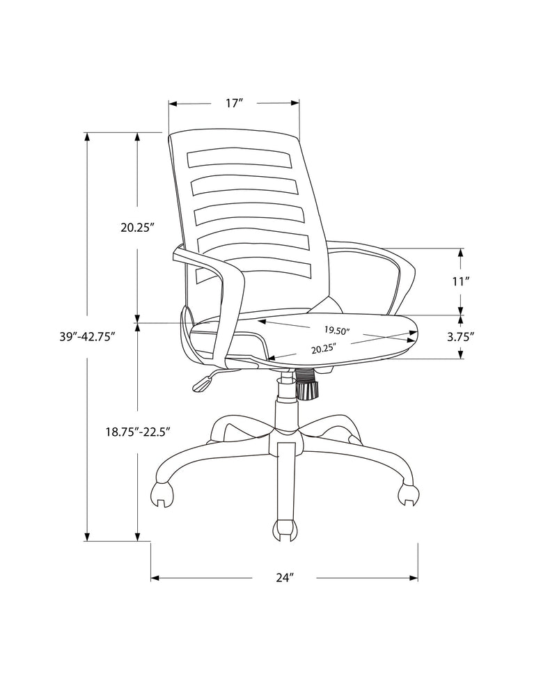 Office Chair - White / Grey Mesh / Multi Position