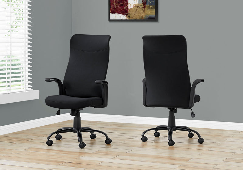 Office Chair - Black / Black Fabric / Multi Position - I 7248