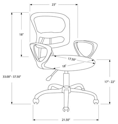 Multi-Position White Mesh Juvenile Office Chair