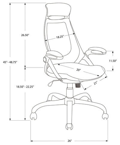 Chrome High-Back Executive Black Mesh Office Chair - I 7268