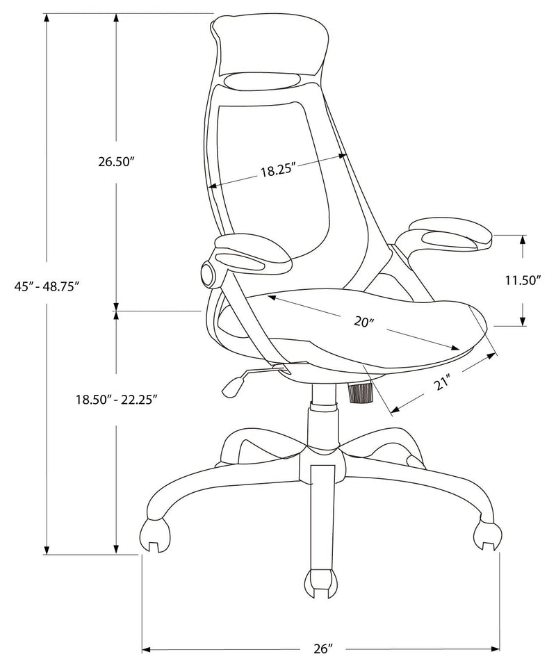 Chrome High-Back Executive Black Mesh Office Chair - I 7268