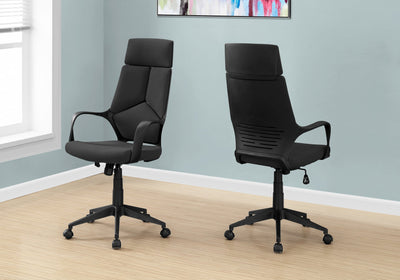 Office Chair - Black / Black Fabric / High Back Executive - I 7272