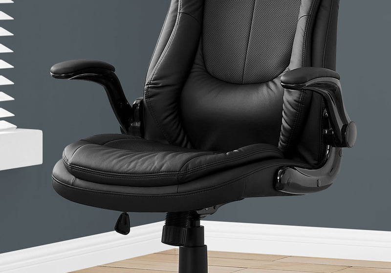 Chaise de bureau - Simili cuir noir / Exécutif à dossier haut