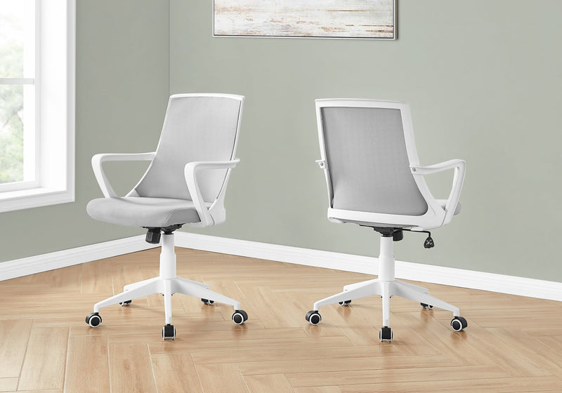 Office Chair - White / Grey Mesh / Multi Position