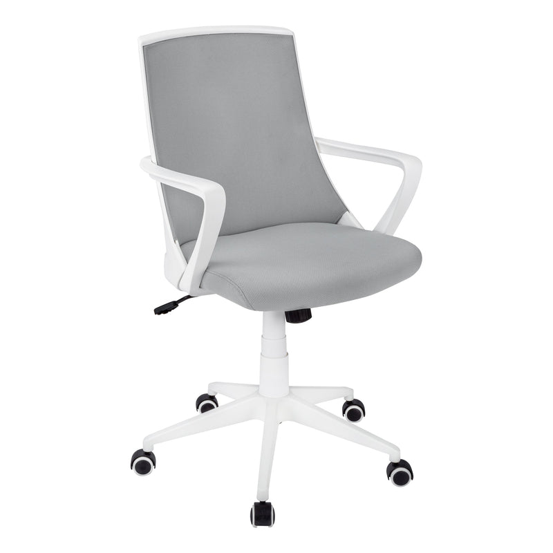 Chaise de Bureau - Blanc / Maille Grise / Multi Position