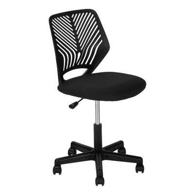 Office Chair - Black Juvenile / Black Base On Castors