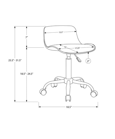 Chaise de bureau - Blanc Juvénile / Multi-positions