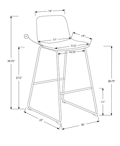 Chaise de bureau - Simili cuir gris / Bureau debout