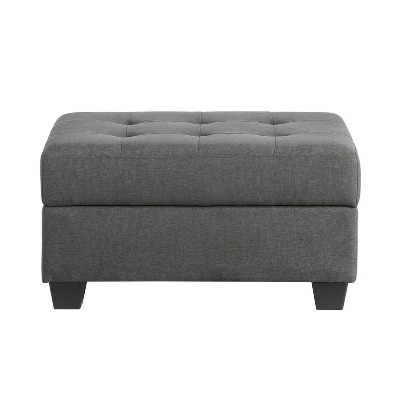 Dunstan Dark Gray Storage Ottoman - MA-9367DG-4