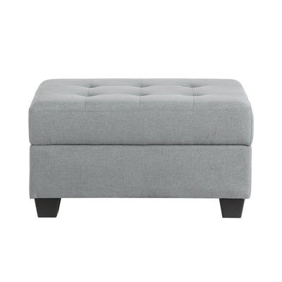 Dunstan Light Gray Storage Ottoman - MA-9367GY-4