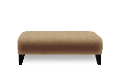 Canadian made Ottoman in Velvet Fabric and Wooden Legs - R-898