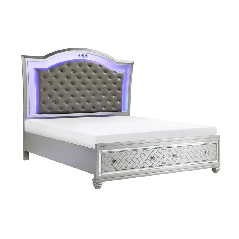 Leesa Eastern King Platform Bed with Footboard Storage - MA-1430K-1EK*