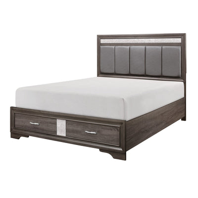 Luster Eastern King Platform Bed with Footboard Storage - MA-1505K-1EK*