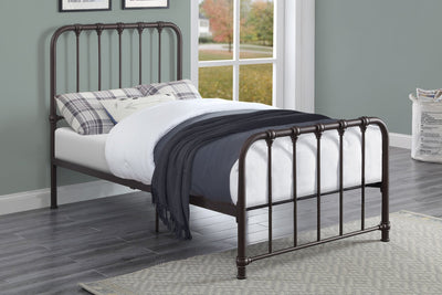 Unique Dark Bronze Metal Platform Bed - MA-1571DZT1