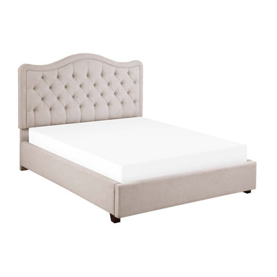 Toddrick Collection Beige Queen Platform Bed - MA-1642BEQ