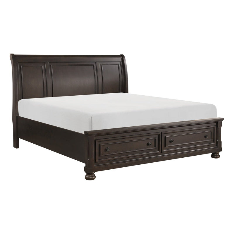 Begonia Queen Platform Bed with Footboard Storage - MA-1718GY-1*