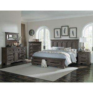 Toulon Eastern King Platform Bed with Footboard Storage - MA-5438K-1EK*