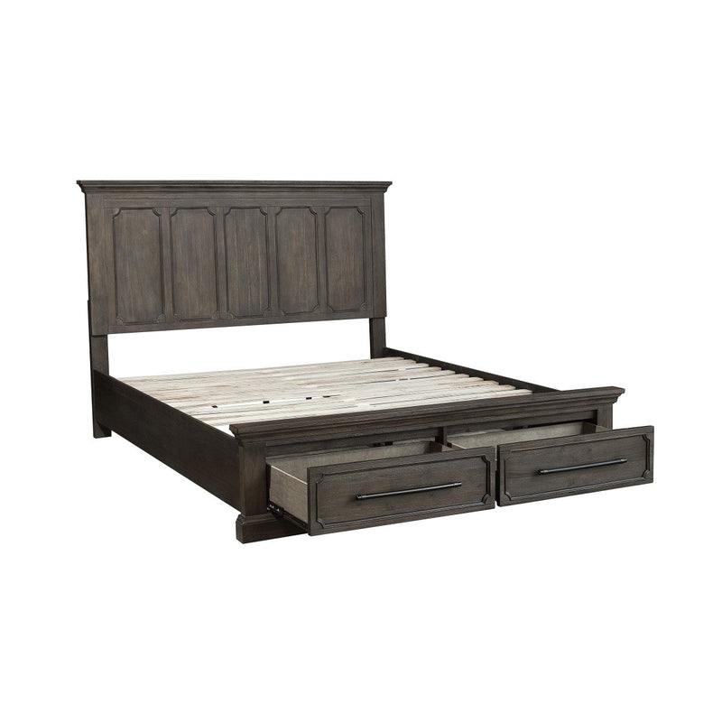 Toulon Eastern King Platform Bed with Footboard Storage - MA-5438K-1EK*