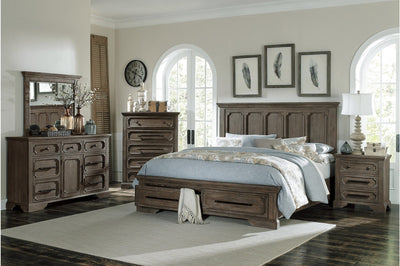 Toulon Queen Bedroom Set in Distressed Oak - MA-5438Q6