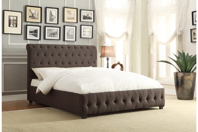 Baldwyn Collection Dark Gray Fabric Bed - MA-5789NF