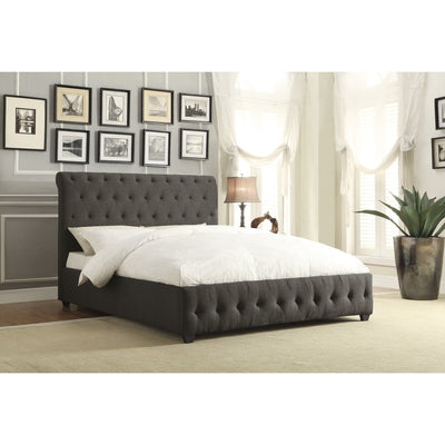 Baldwyn Collection Dark Gray Fabric Bed - MA-5789NF