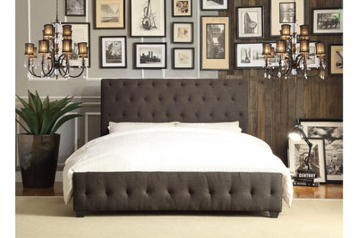 Baldwyn Collection Dark Gray Fabric Bed - MA-5789NF