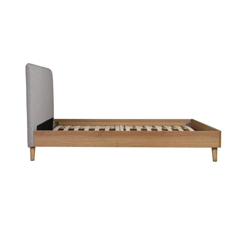 Cassidy Full Platform Bed with Upholstered Headboard - MA-5890GYF