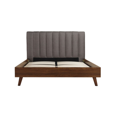 Sasha Full Platform Bed with Upholstered Headboard - MA-5891GYF