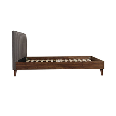 Sasha Full Platform Bed with Upholstered Headboard - MA-5891GYF