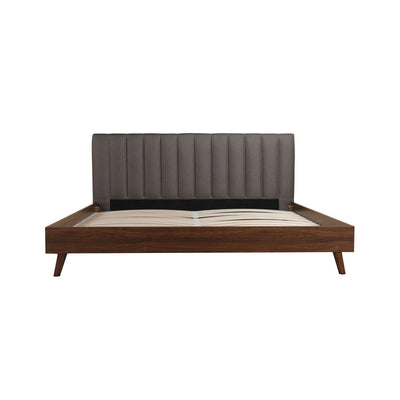 Sasha King Platform Bed with Upholstered Headboard - MA-5891GYK