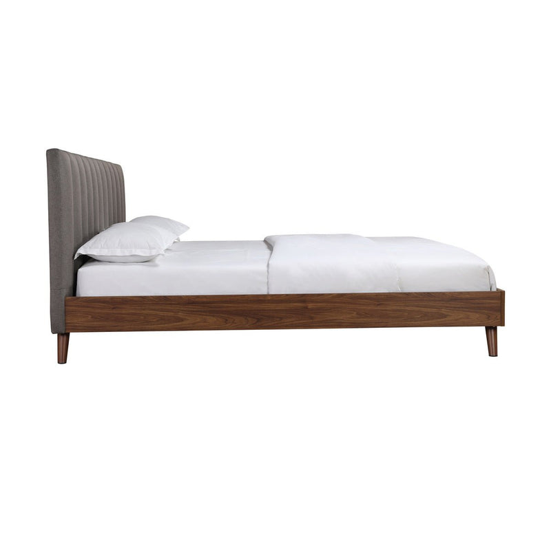 Sasha King Platform Bed with Upholstered Headboard - MA-5891GYK