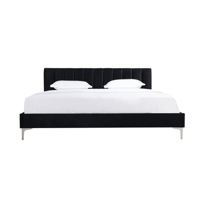 Melina Black King Upholstered Platform Bed - MA-5893BKK