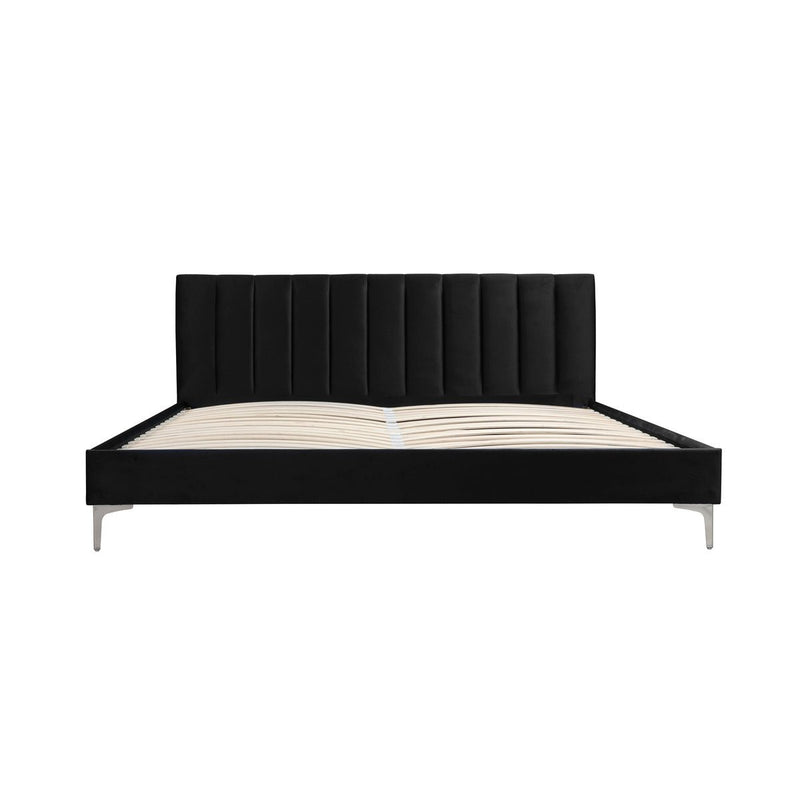 Melina Black King Upholstered Platform Bed - MA-5893BKK