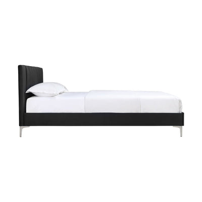 Melina Black Queen Upholstered Platform Bed - MA-5893BKQ