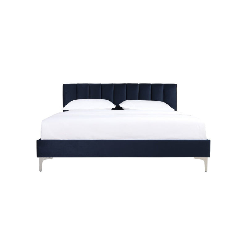 Melina Blue Full Upholstered Platform Bed - MA-5893NVF