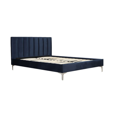 Melina Blue Full Upholstered Platform Bed - MA-5893NVF