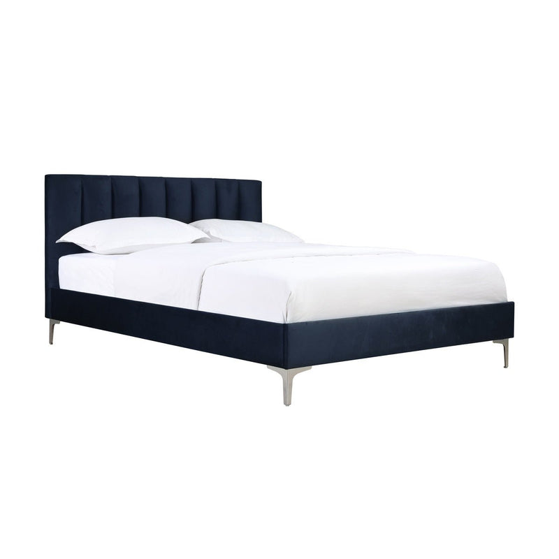 Melina Blue Full Upholstered Platform Bed - MA-5893NVF