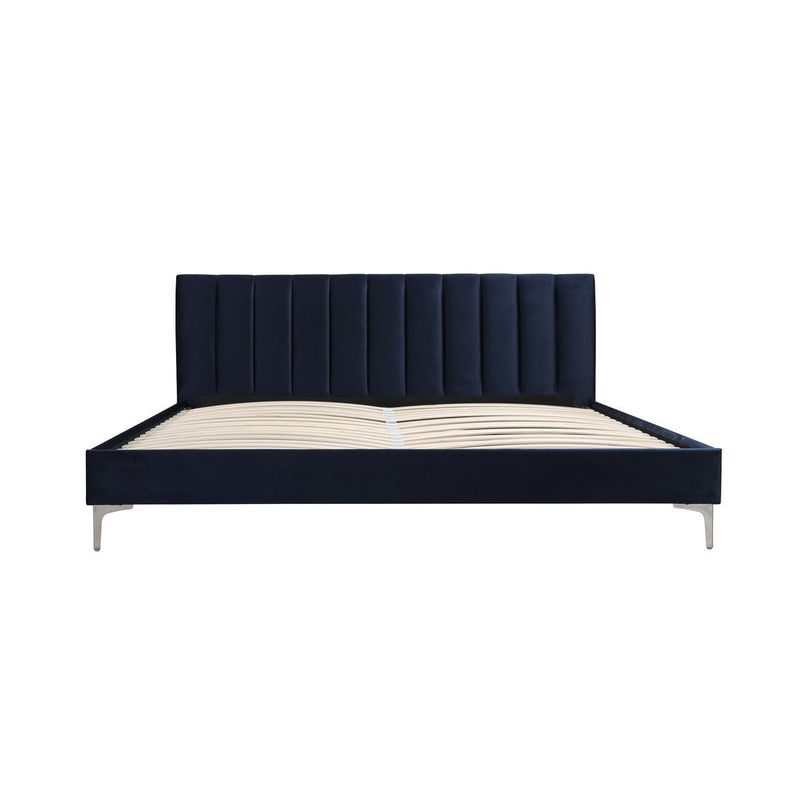 Melina Blue King Upholstered Platform Bed - MA-5893NVK