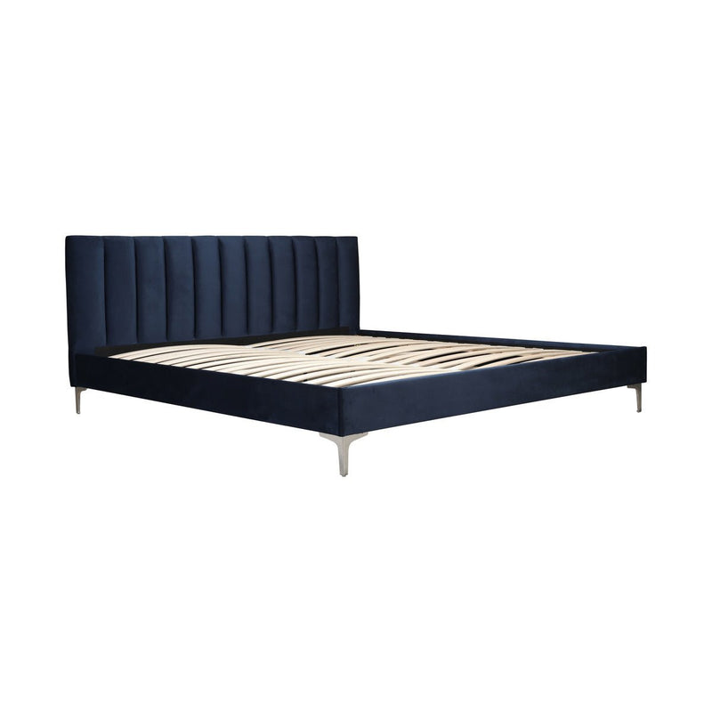 Melina Blue King Upholstered Platform Bed - MA-5893NVK