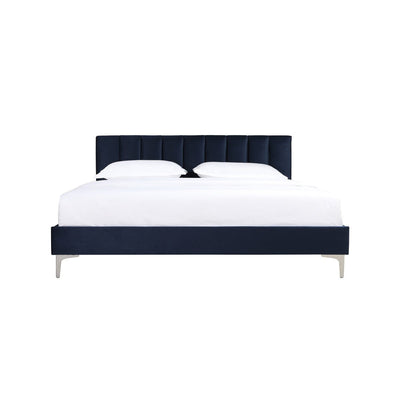 Blue platform bed queen