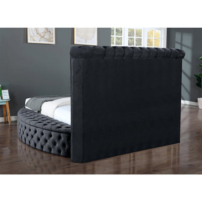 Hazel Black Velvet Storage Bed - ME-423-Q