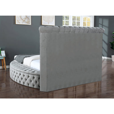 Hazel Grey Velvet Storage Bed - ME-423G-Q