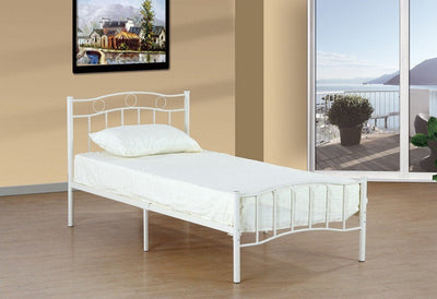 White Metal Platform bed - T-2300-S